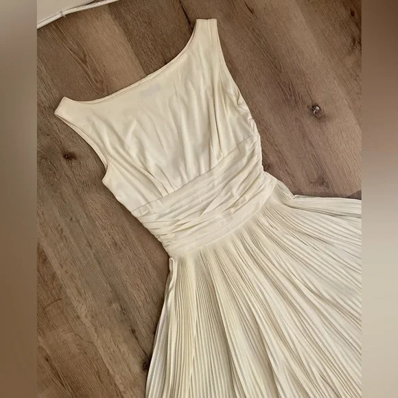 Vintage 50s Koret fit n flare midi dress accordion pleats XS VLV Marilyn Monroe - Picture 5 of 13